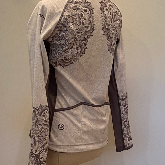 Canari Womens Gray White Long Sleeve Cycling Shirt/ Beautiful Print / Size XL - Picture 10 of 13